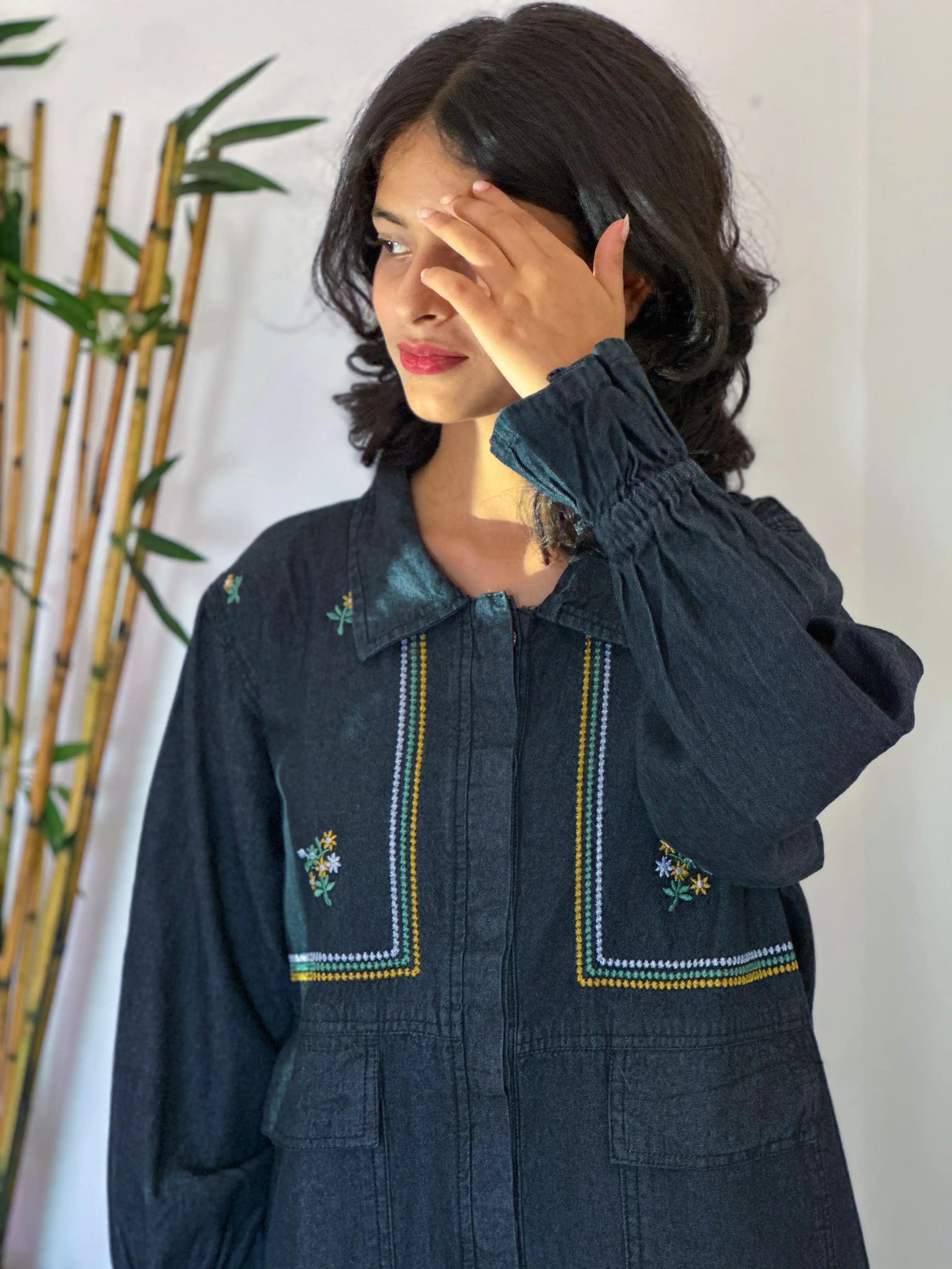 Bloom Denim Dress - Image 3