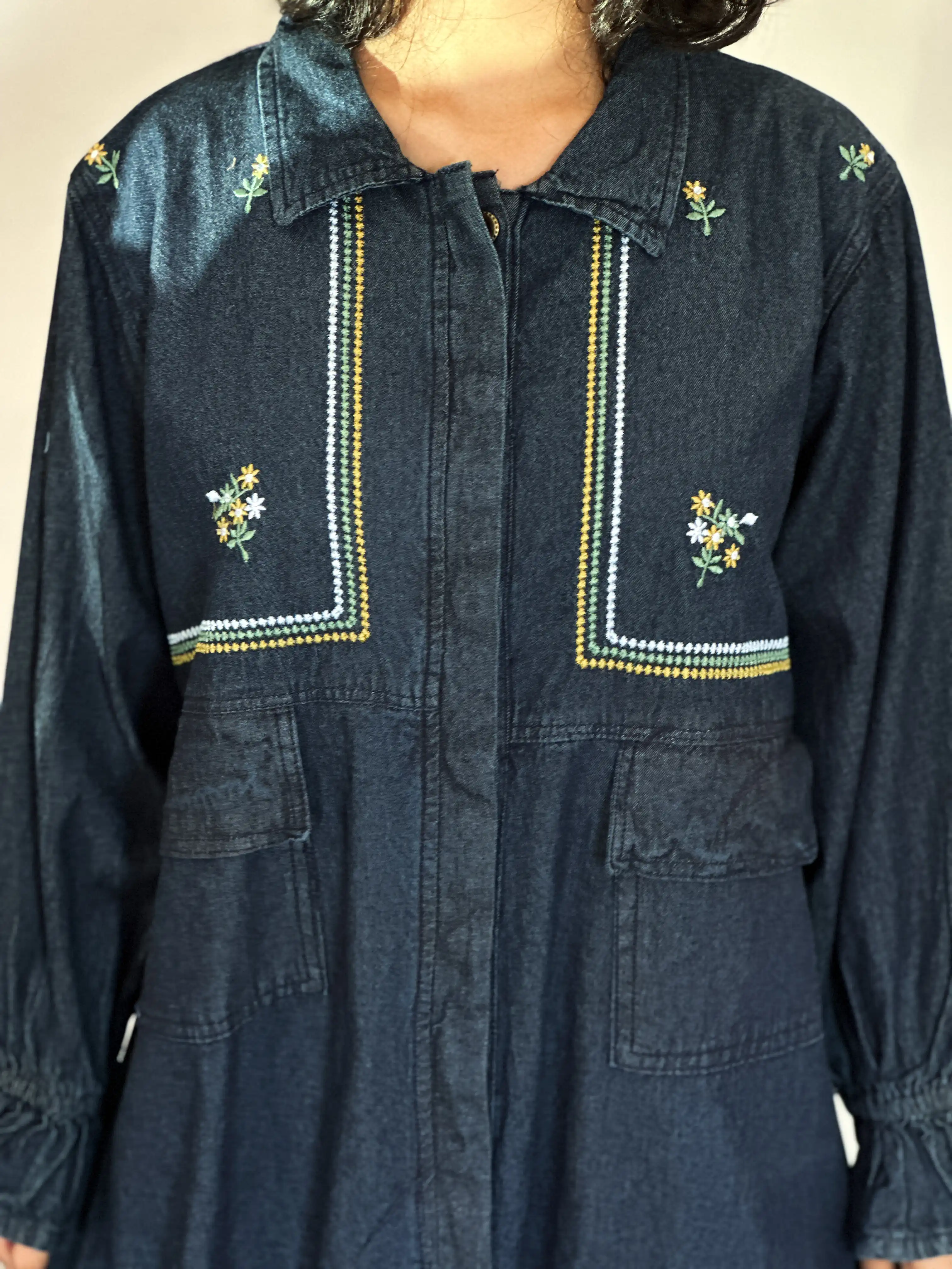 Bloom Denim Dress - Image 2