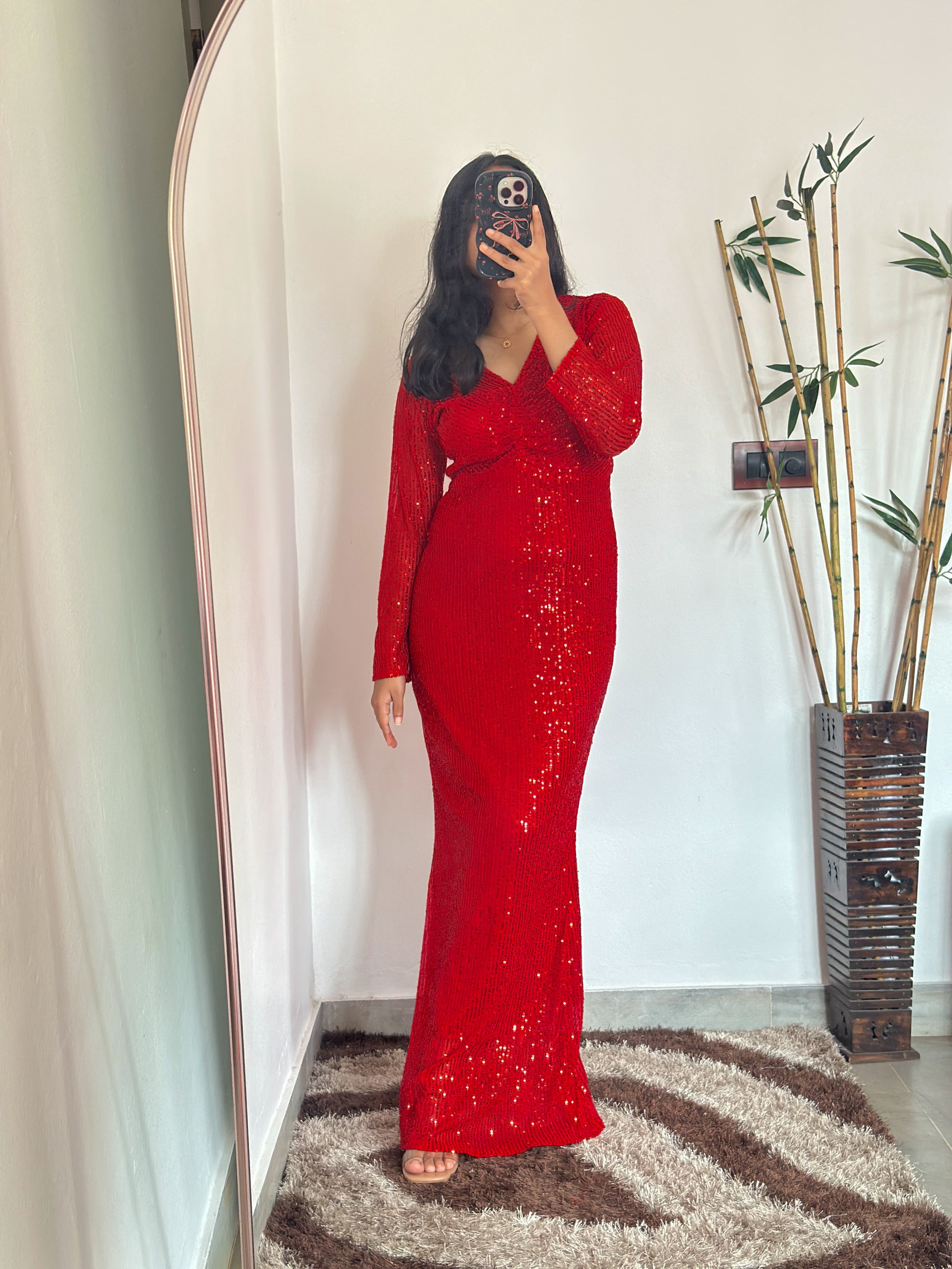 * Ruby Sequin Gown
